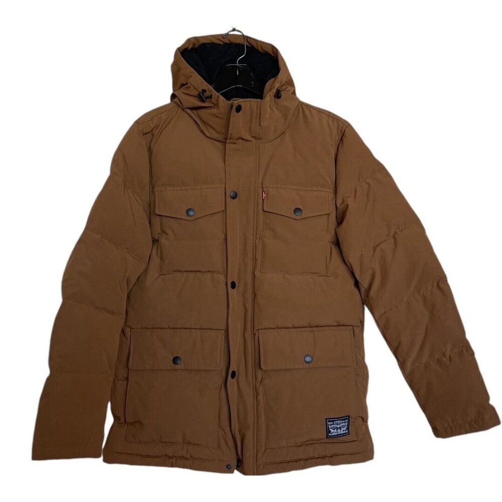 LEVI'S ARCTIC CLOTH HEAVYWEIGHT HOODED PARKA JACKET SIZE SMALL Down Alternative